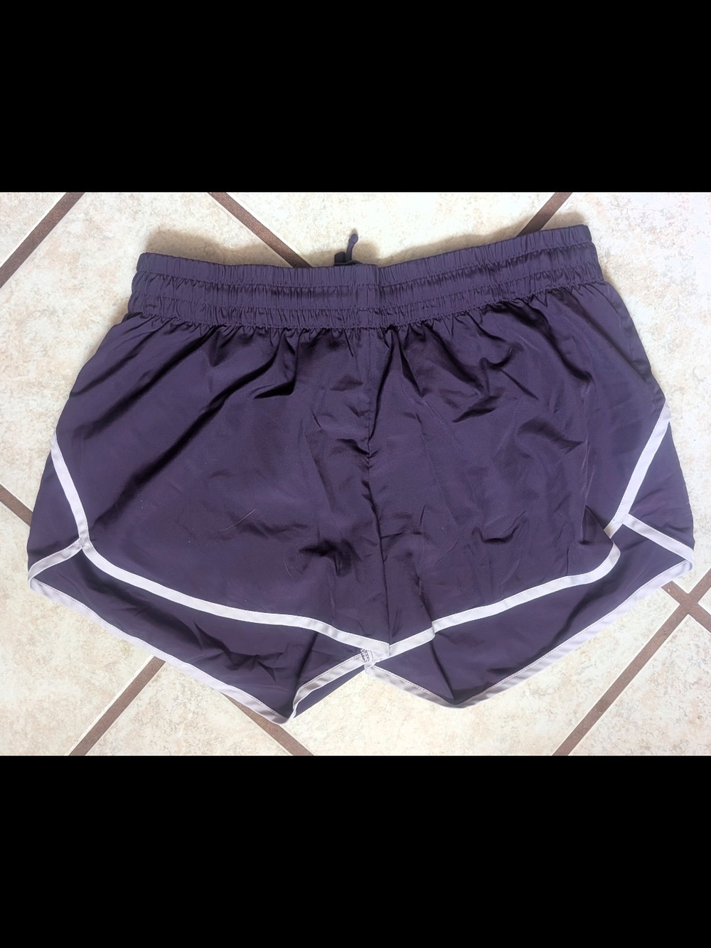 Athletic Works Women's Purple Athletic Shorts with White Trim